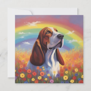 Basset Hound Custom Dog Name Rainbow Sympathy