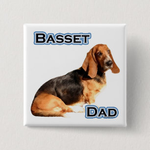 Basset Hound Dad 4 - Button