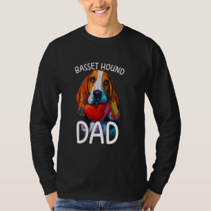 Basset Hound Dad Design Pop Art Mens Basset Hound T-Shirt