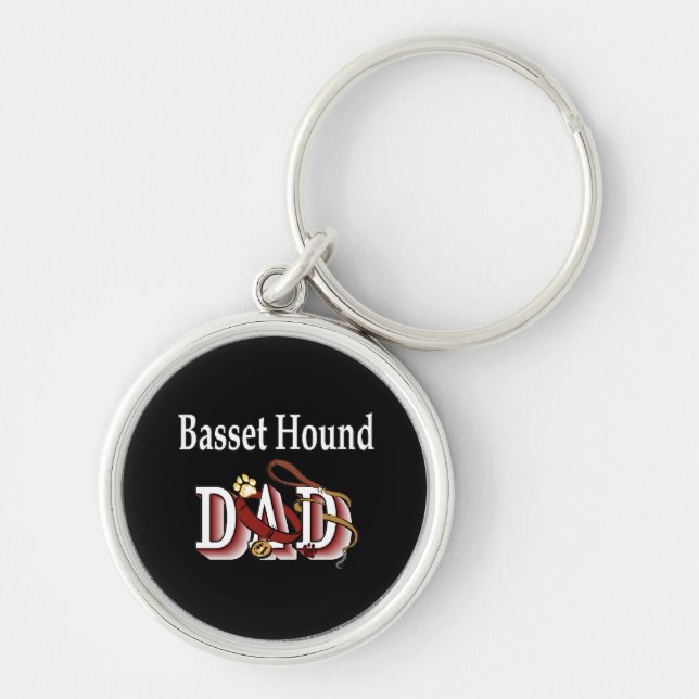 Basset Hound Dad Key Ring (Front)