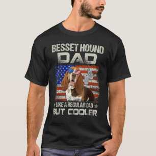 Basset Hound Dad Like A Regular Dad But Cooler Dog T-Shirt
