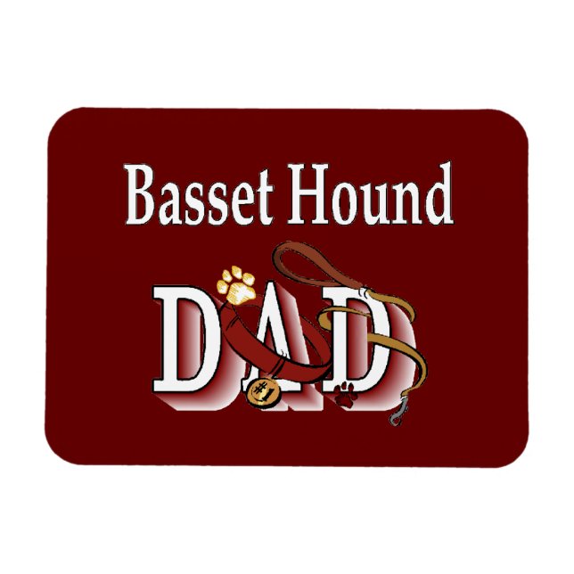 Basset Hound Dad Magnet (Horizontal)