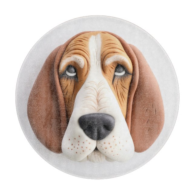 Basset Hound Dog 3D Inspired Cutting Board (Front)