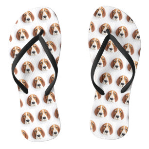Basset Hound Dog 3D Inspired Flip Flops