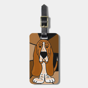 Basset Hound Dog Art Luggage Tag