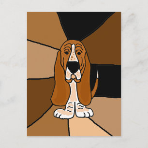 Basset Hound Dog Art Postcard