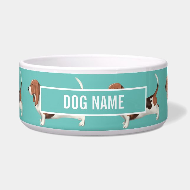 Basset Hound Dog Bowl (Front)
