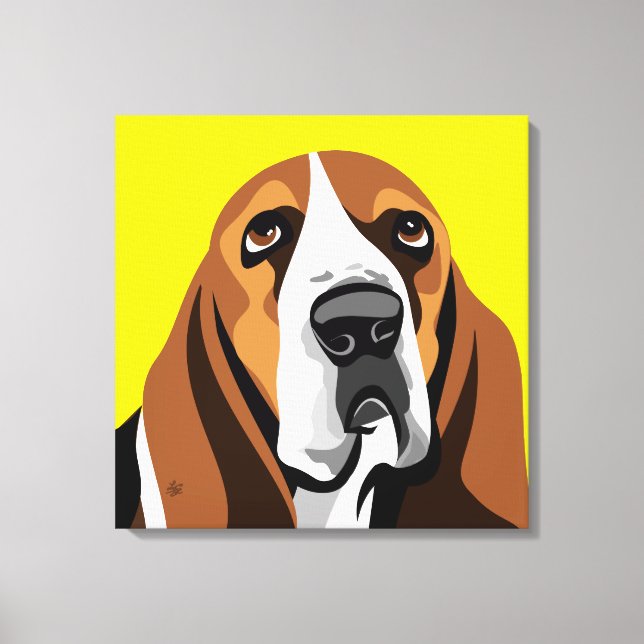 Basset Hound Dog Canvas Print (Front)