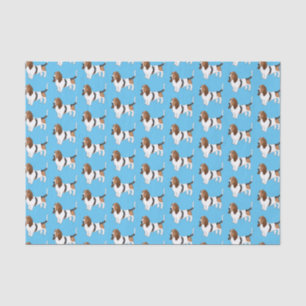 Basset hound dog cartoon illustration  tissue paper