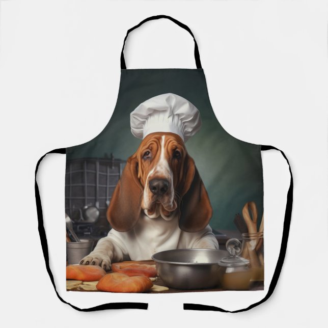 Basset Hound Dog Chef Apron (Front)