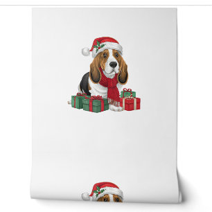 Basset Hound Dog Christmas Outfits Santa Hat Dog X Wallpaper