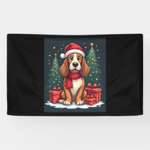 Basset Hound Dog Christmas Parties Santa Dog Lover Banner