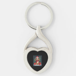 Basset Hound Dog Christmas Parties Santa Dog Lover Key Ring
