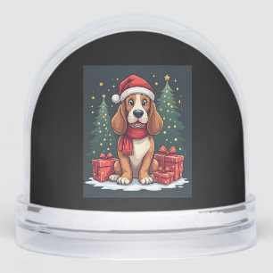 Basset Hound Dog Christmas Parties Santa Dog Lover Snowglobe