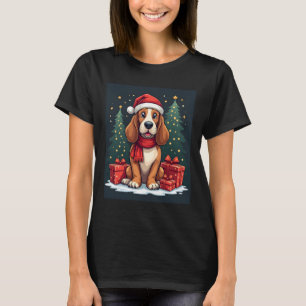 Basset Hound Dog Christmas Parties Santa Dog Lover T-Shirt