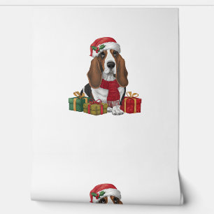 Basset Hound Dog Christmas Parties Santa Dog Lover Wallpaper