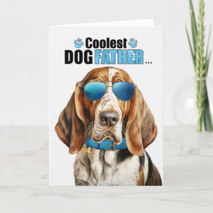 Basset Hound Dog Coolest Dad Father's Day Holiday Card