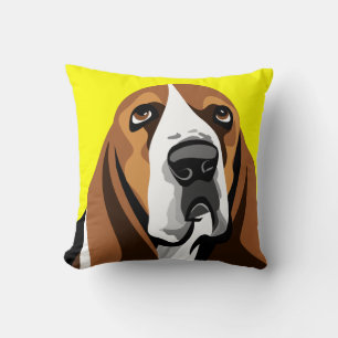 Basset Hound Dog Cushion