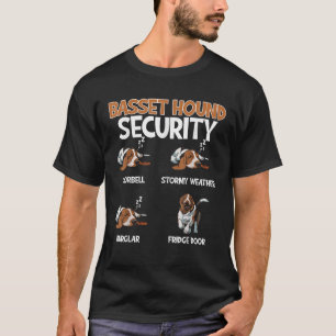 Basset Hound Dog Doglover Security And Protect Fun T-Shirt