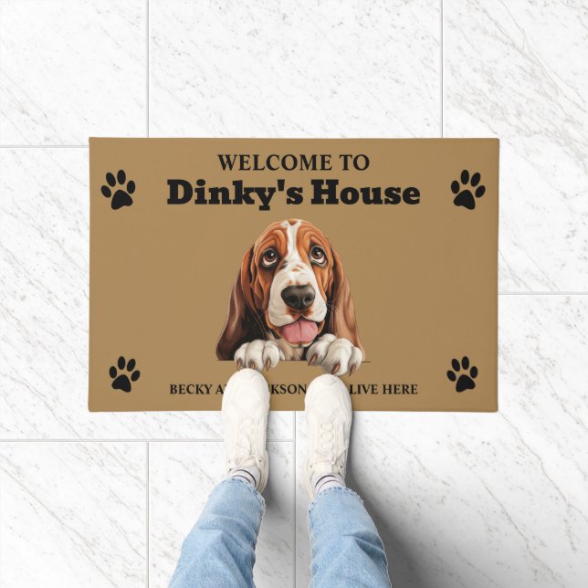 Basset Hound Dog Doormat (Indoor)