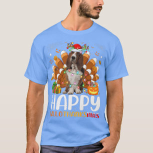 Basset Hound Dog Halloween Christmas Happy Halloth T-Shirt
