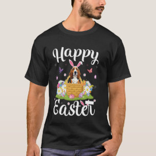 Basset Hound Dog Happy Easter Egg Hunt Bunny Ear E T-Shirt