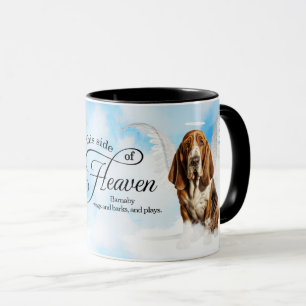 Basset Hound Dog Heaven Personalised Memorial Mug