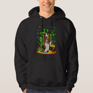 Basset Hound Dog Irish Green Shamrock C St Patrick Hoodie