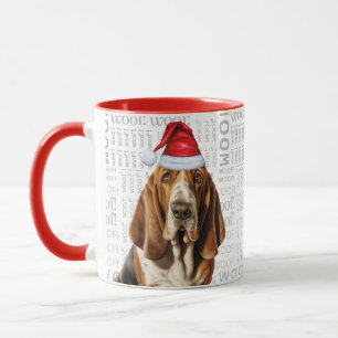 Basset Hound Dog Lover Christmas Holiday Mug