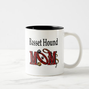 Basset Hound Dog MOM Two-Tone Coffee Mug
