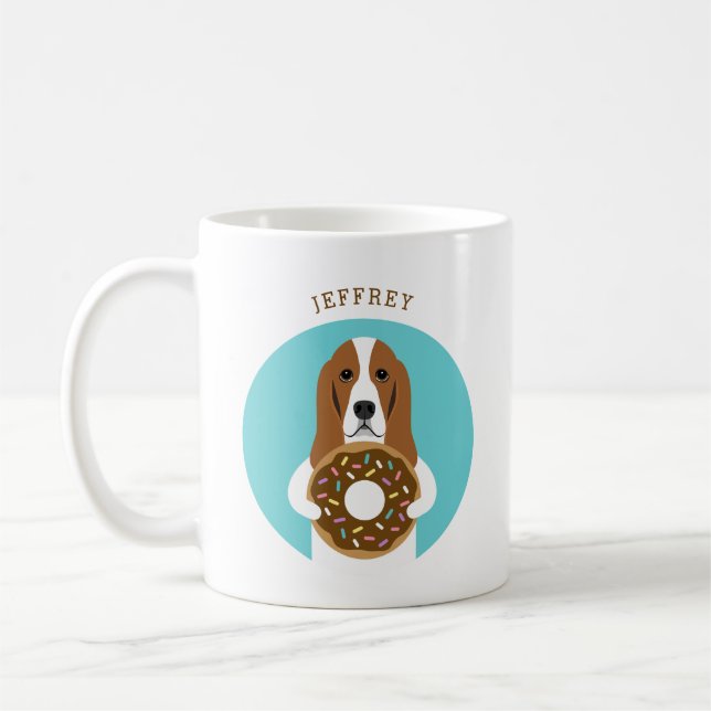 Basset Hound Dog Mugs (Left)