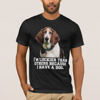 Basset Hound Dog Owner I’m Luckier Than Others   T-Shirt