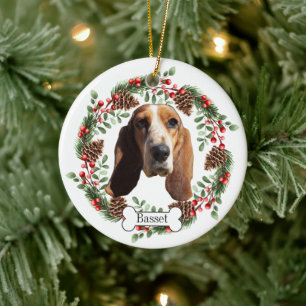 Basset Hound dog Personalised Pet Ornament
