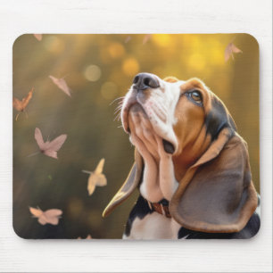 Basset Hound Dog Pet Animal Tranquil Mouse Mat