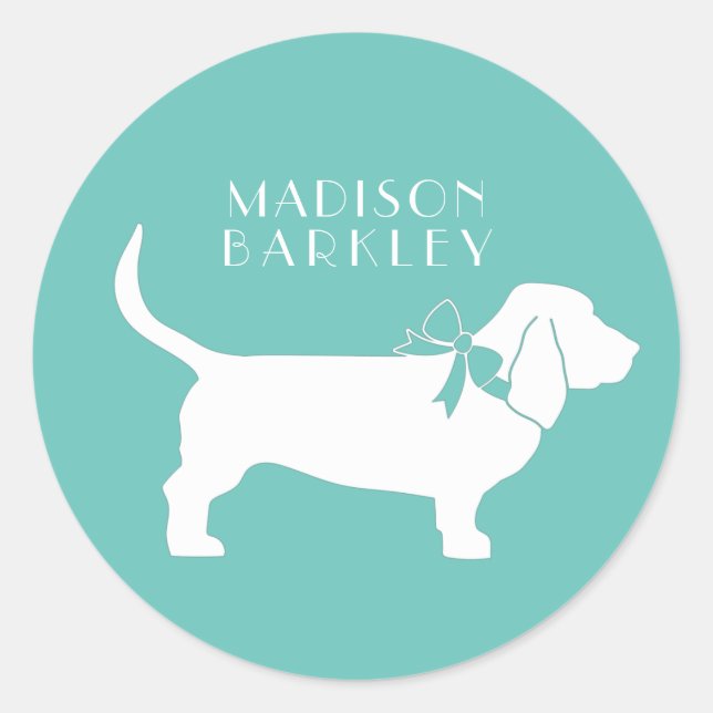 Basset Hound Dog Puppy Classic Round Sticker (Front)