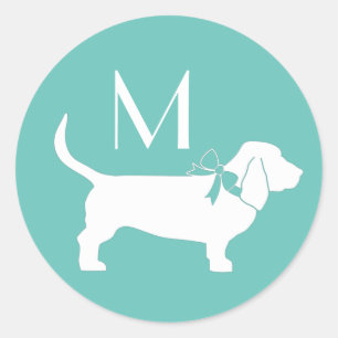 Basset Hound Dog Puppy Classic Round Sticker