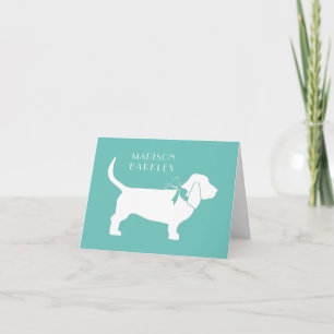Basset Hound Dog Puppy Note Card