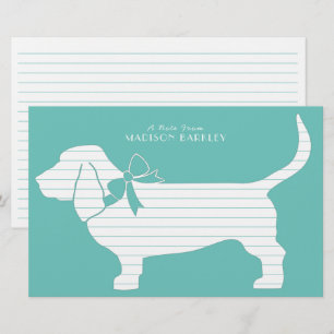 Basset Hound Dog Puppy Stationery