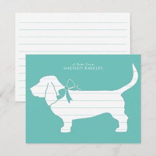 Basset Hound Dog Puppy Thank You Card