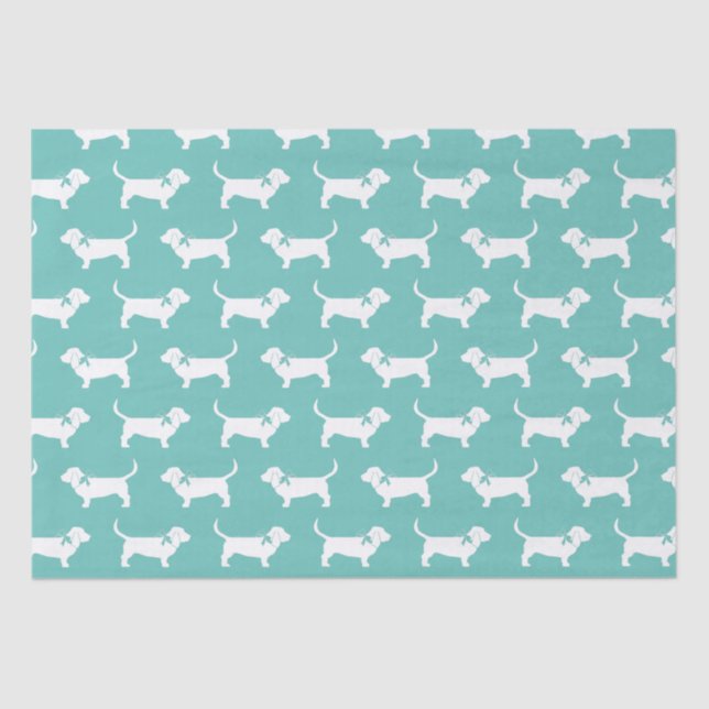Basset Hound Dog Puppy Tissue Paper (Front)