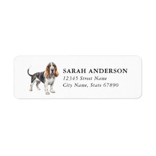 Basset Hound Dog Return Address Labels