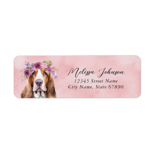 Basset Hound Dog Return Address Labels