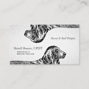Basset Hound Dog Textured Look Business Card