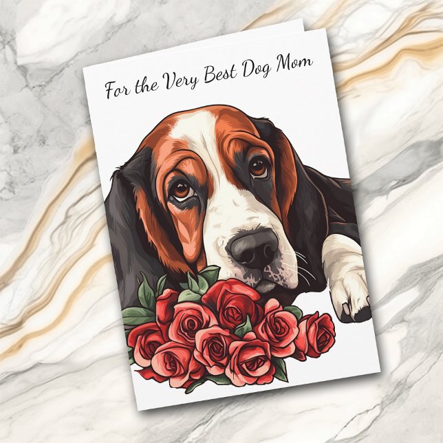 Basset Hound Dog You Make My Tail Wag Card (Creator Uploaded)
