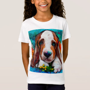 Basset hound  dogs girls T-Shirt