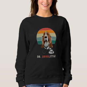 Basset Hound Drooling Dog  Men Women Kids Sweatshirt