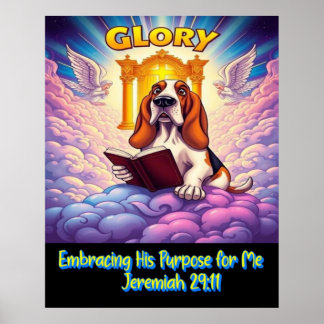 Basset Hound Embracing His Purpose For Me Poster