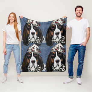 BASSET HOUND  FLEECE BLANKET