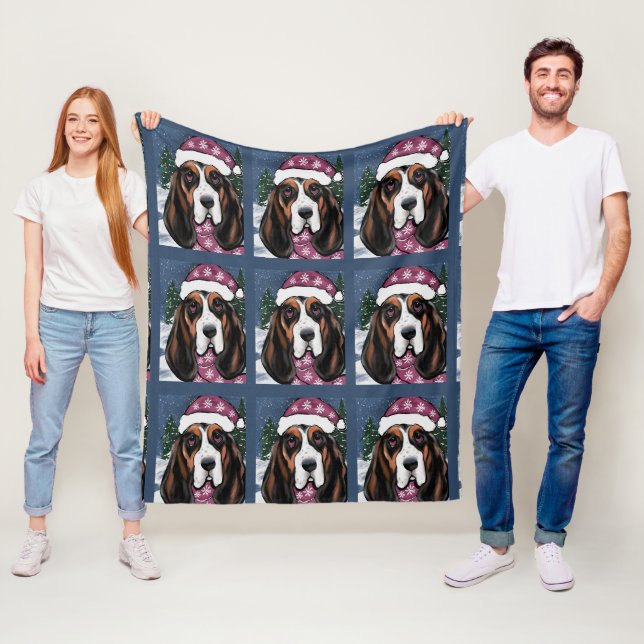 BASSET HOUND  FLEECE BLANKET (In Situ)