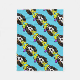 Basset Hound Fleece Blanket